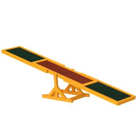 PawHut Wooden Dog Agility Seesaw, Training and Exercise Equipment, Weather Resistant, 71" L, Natural PawHut Wooden Dog Agility Seesaw, Training and Exercise Equipment, Weather Resistant, 71" L, Natural
